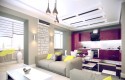 Фиолетовая кухня из акрилового пластика
