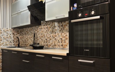 Линейная кухня из ЛДСП EGGER Гасиенда Черная