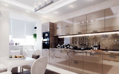 Кухня акрил капучино