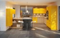 Кухня из пластика желтая